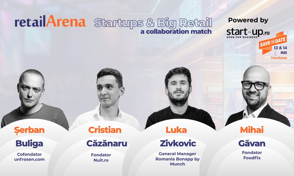 Panel start-up.ro la evenimentul retailArena: ce aduc startup-urile la masa marilor jucători