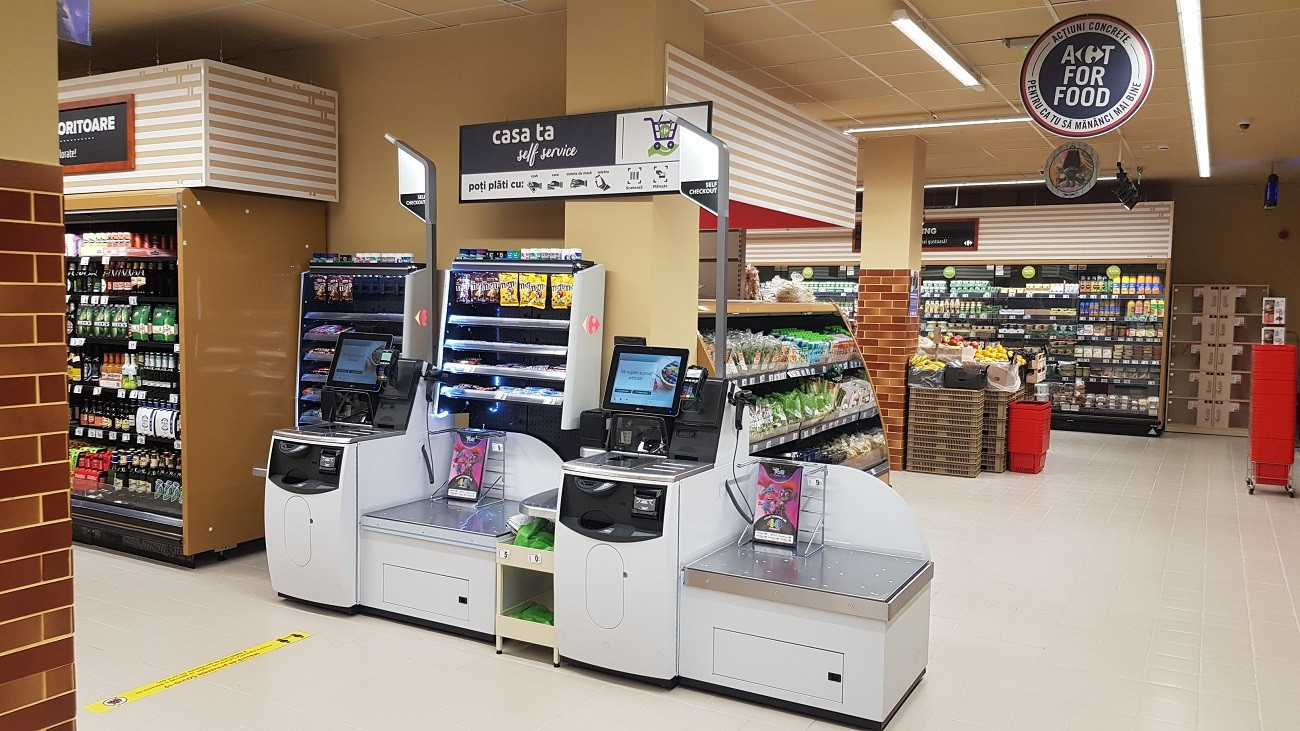 Carrefour deschide în Timișoara primul magazin echipat exclusiv cu case self service 