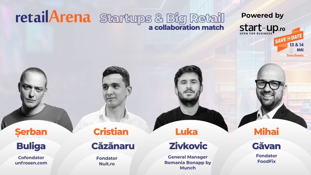 Panel start-up.ro la evenimentul retailArena: ce aduc startup-urile la masa marilor jucători